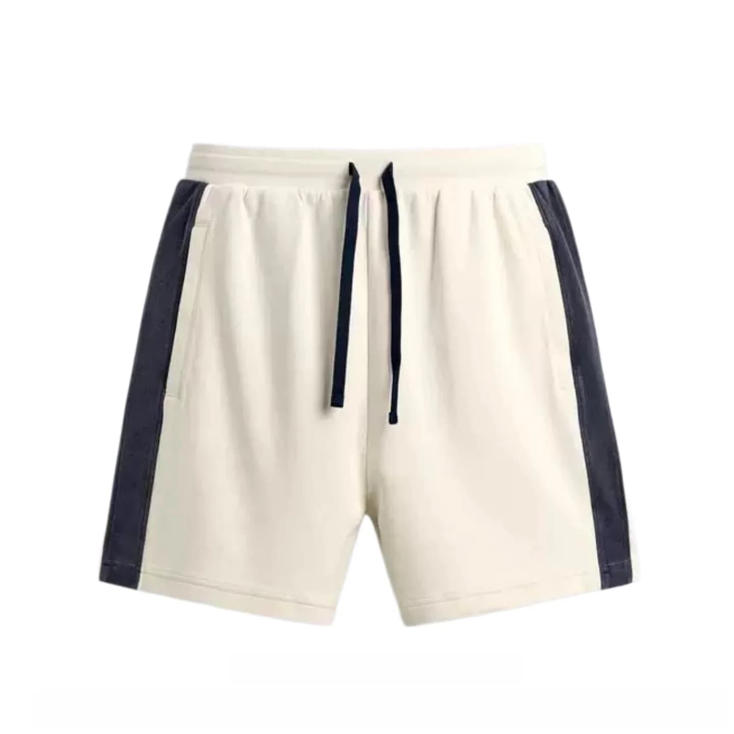 Casual Cotton Running Style Washed Shorts Men's New Autumn 2026 Elastic Belted Striped Loose Fit Comfortable Breathable Summe...