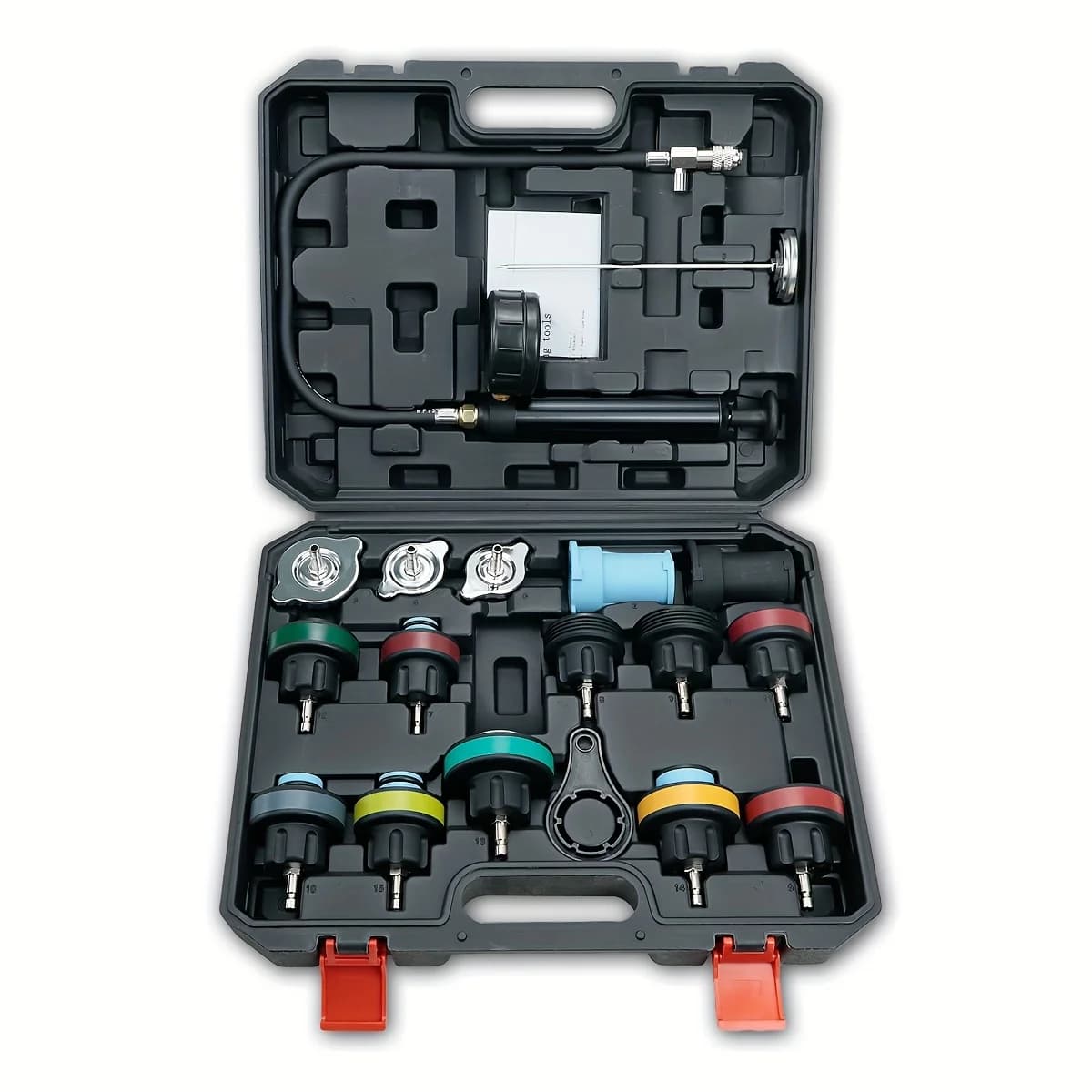 Auto Cooling System Radiator, 18pcs Universal Radiator Pressure Tester Car Vacuum Type Cooling System Kit