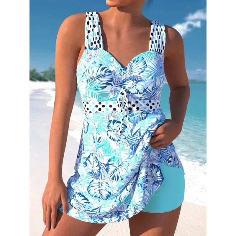 Tankini Plus Size Swimwear Women 2026 Beach Two Piece Swimsuit Woman Swimming Suit Sexy Bathing Suits Print Swimdress Monokini