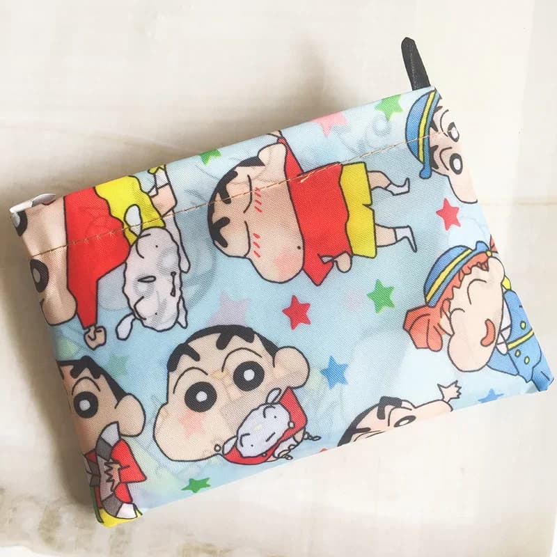 Cartoon anime Crayon Shin chan borsa pieghevole ecologica borsa per la spesa My Little Pony borsa portaoggetti grande per gilet in tessuto Oxford