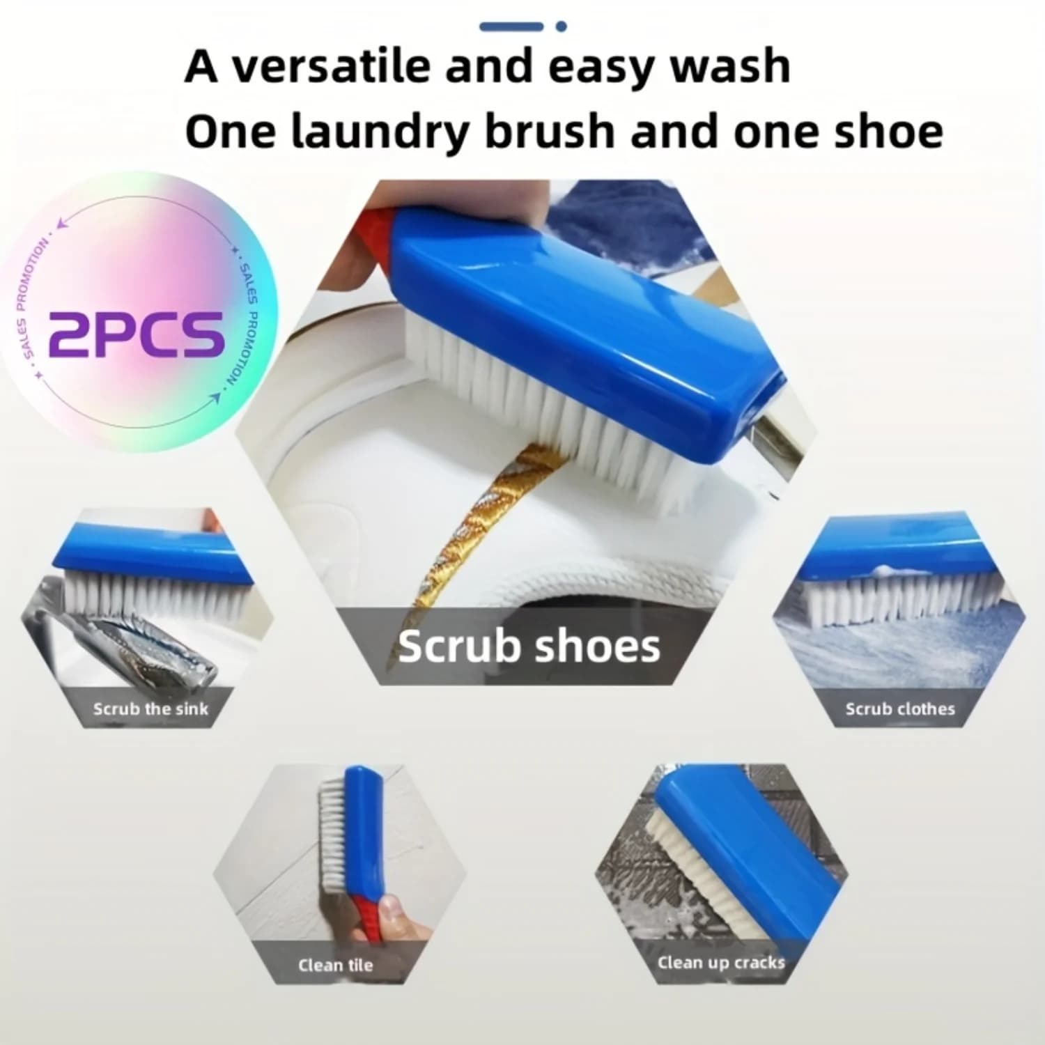 Spazzole in plastica durevoli per la casa con setole morbide, spazzola multifunzionale per la pulizia di scarpe e vestiti, anche per il lavaggio non danneggiato