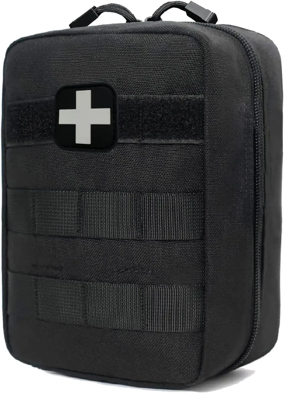 Kit di Pronto Soccorso Tattico con Tasca Molle per Emergenze Mediche in Campeggio, Escursionismo, Auto e Casa - Nero