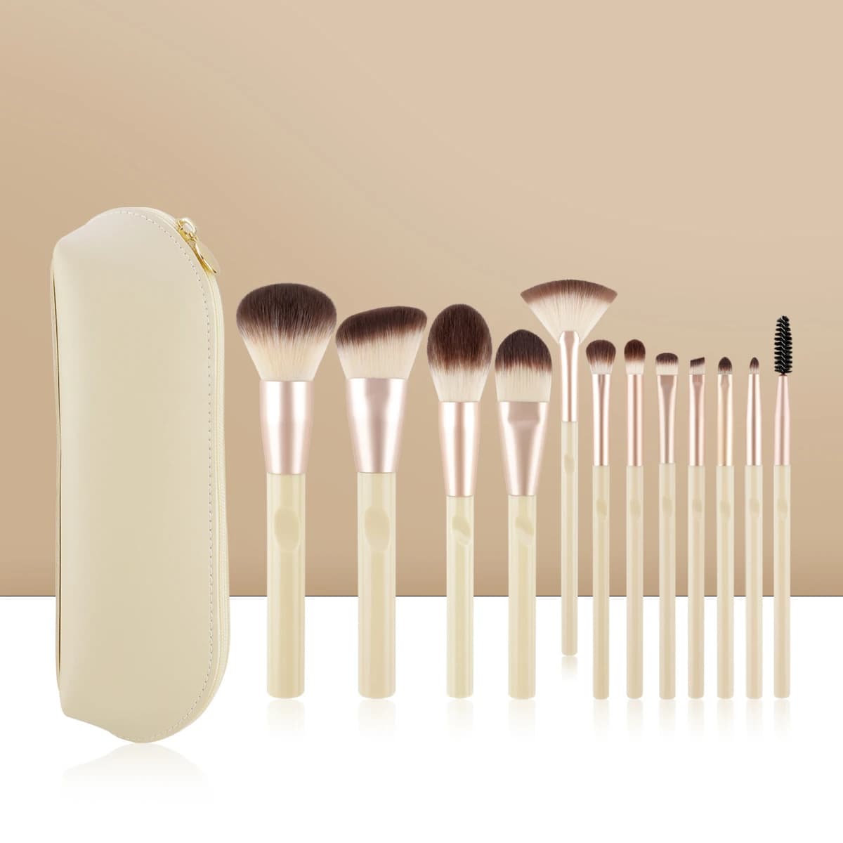 12pcs Premium Makeup Brush Set for Loose Powder Blush Foundation Eyeshadow - Durable Handle And Bristle Quality Makeup Tools