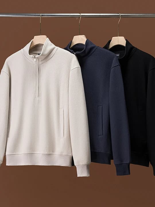 Italian Vintage Sle High Quali Hoodie f Zip Design Men's Autumn Stand Collar Sweatirt Casual Loose Fit Long Sve