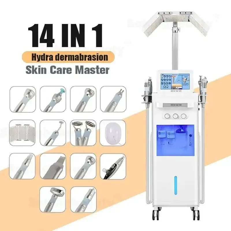 Idro Dermoabrasione Aqua Peel Machine Pulizia Profonda Cura Della Pelle Trattamento Dei Capelli Ringiovanimento Della Pelle Viso 14 IN 1 Attrezzature di Bellezza