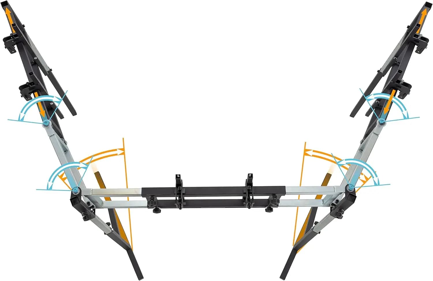 Supporto da pavimento per monitor triplo e TV per simulatori di corse e di volo modello HD | Supporto VESA da 100x100 mm, monitor da 40-55 pollici