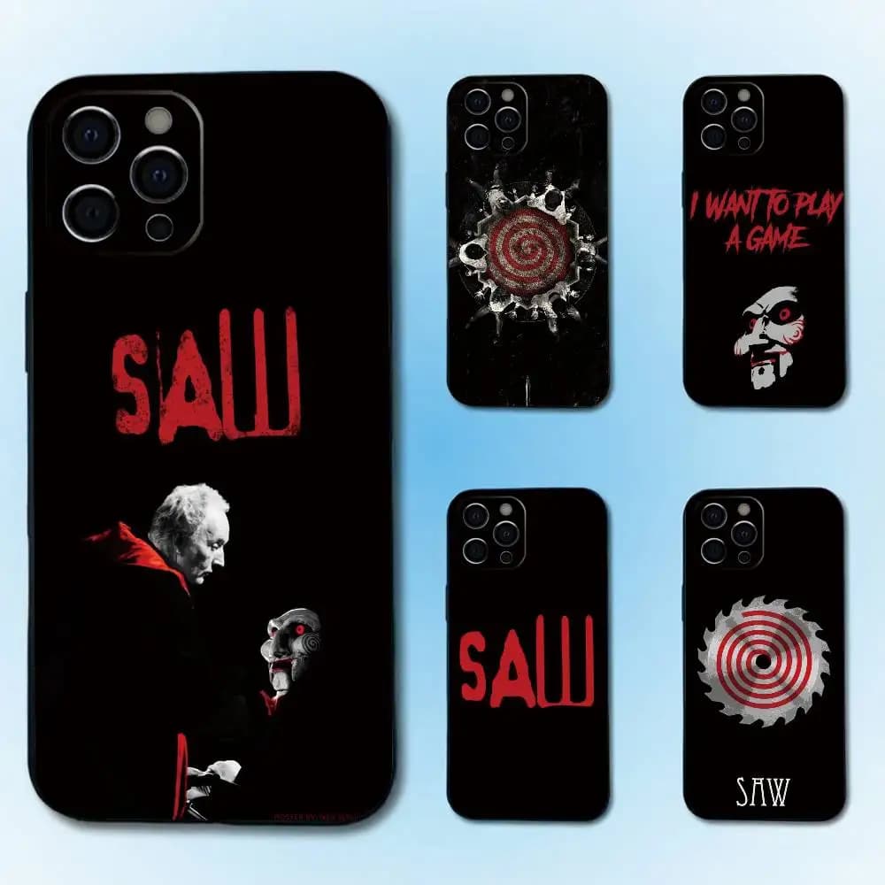 S-Saw J-Jigsaw Phone Case Silicone Soft For IPhone 17 16 15 14 13 12 11 X XR Plus Pro Max Plus