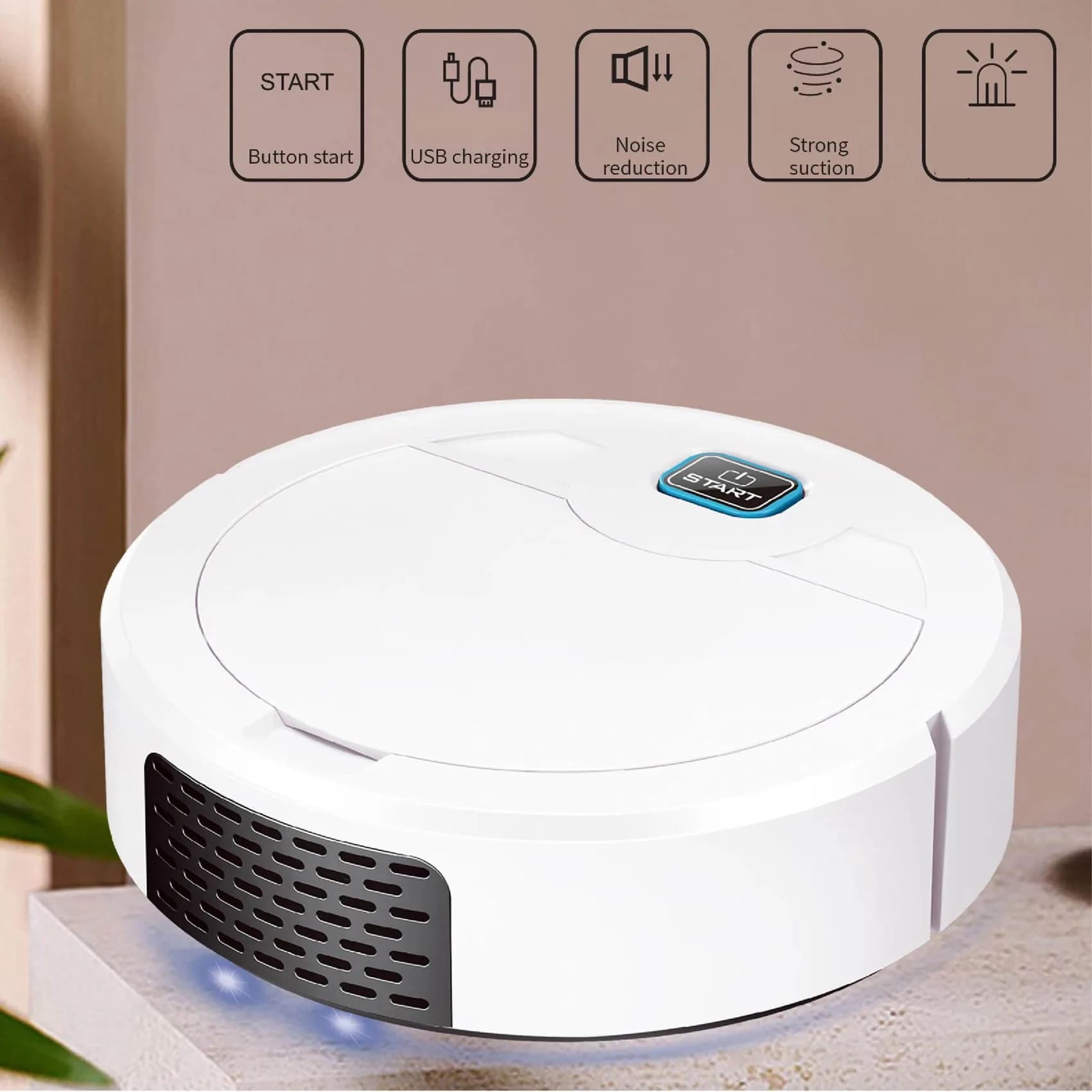 Robot Aspirapolvere Intelligente 3-in-1 A67K: Spazzatura, Aspirazione e UV Senza Fili per la Casa