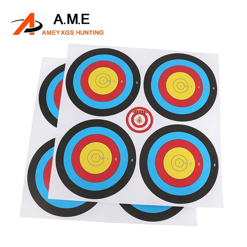 5/10/15/20pcs Tiro Con L'arco Bersaglio di Carta Non-riflesso per Arco Freccia Tiro Pratica Dardo Volo Bersaglio carta Tiro Con Arco accessori
