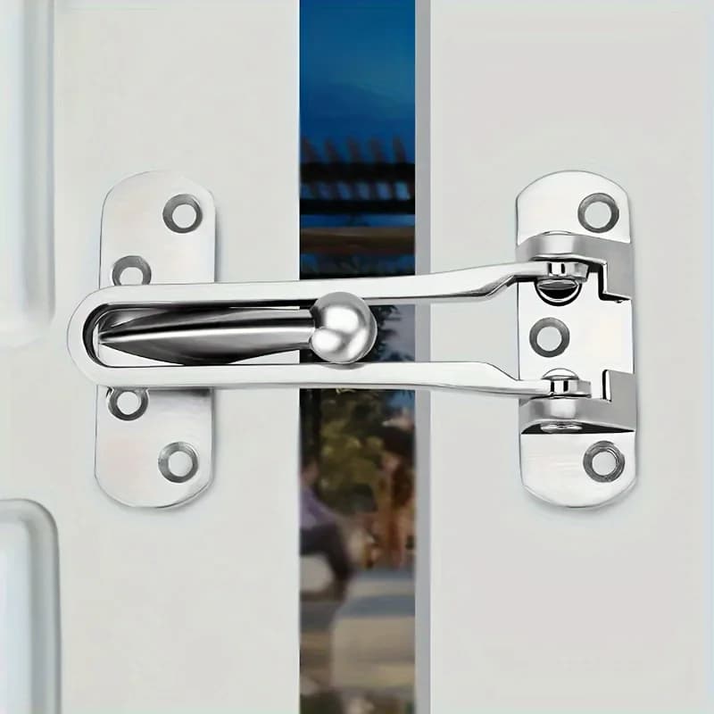 Serratura di sicurezza per porta ispessita solida 1PC serratura per porta con palo oscillante per casa/hotel/ributo per porta rinforzato, fibbia per porta con lucchetto antifurto