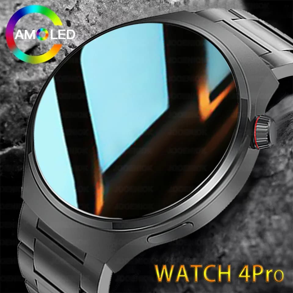 Orologio 4 Pro Sport Astuto Della Vigilanza Degli Uomini 360*360 AMOLED HD Schermo Frequenza Cardiaca Chiamata Bluetooth IP68 Impermeabile Musica SmartWatch 2025 Nuovo