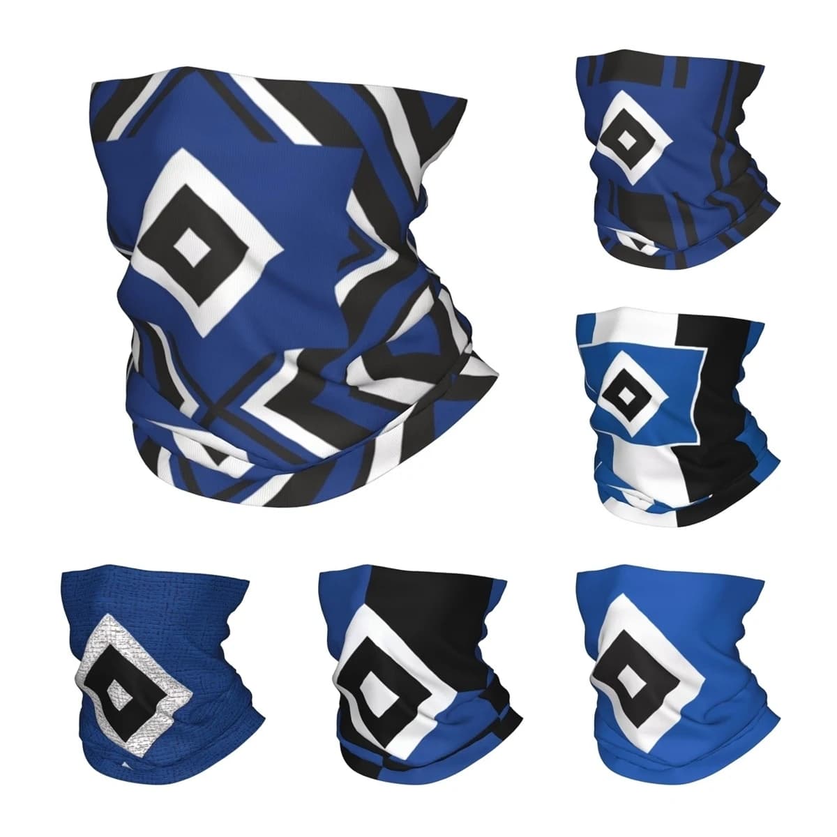 Blue Diamond HSV Soccer Bandana Copricollo con stampa Hamburgers SV Bundesligas Multifunctional scarf for racing Multifunctional mask for adults
