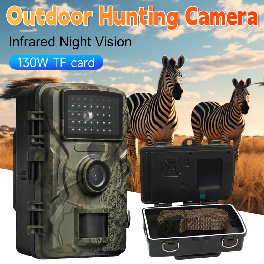 Fotocamera da Caccia con Sensore di Movimento, Visione Notturna a Infrarossi, Telecamera di Sicurezza per Osservazione Animali, per Caccia e Fauna Selvatica all'Aperto