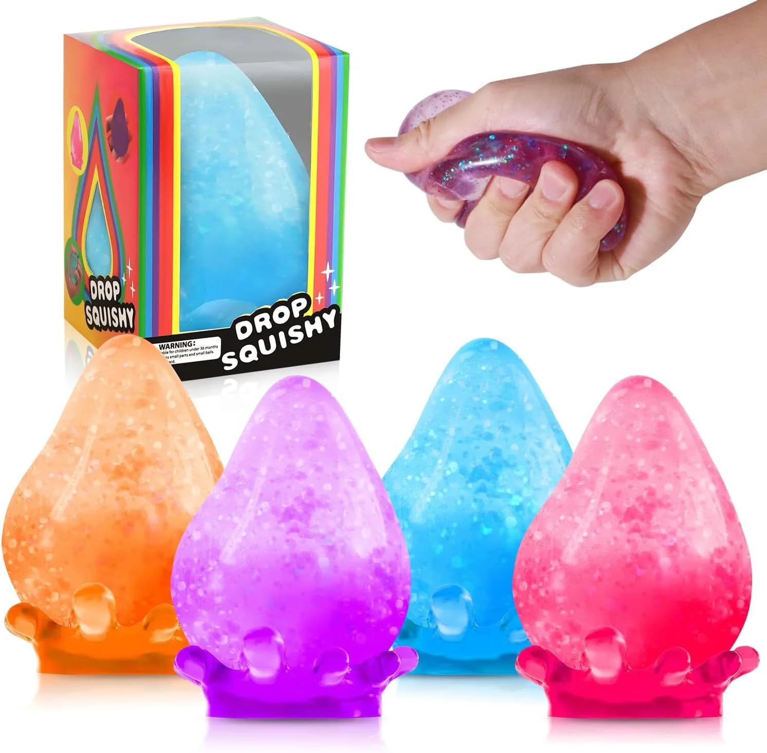 Simpatico Antistress a Forma di Mais in Cristallo con Effetto Glaze, Divertente Pallina Antistress a Forma di Mais, Portatile per il Relax e la Gestione dello Stress in Ufficio