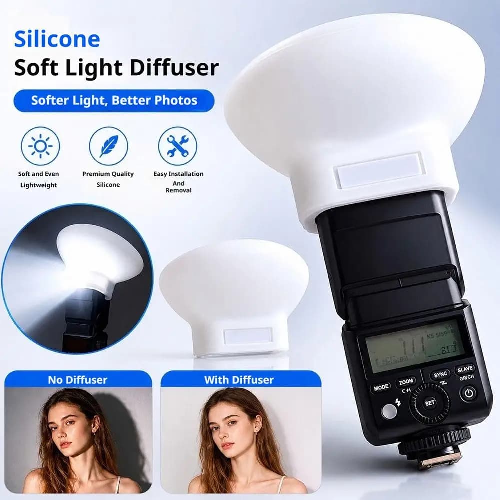 For Godox IT32 TT350 V350 V480 Photography Portable Soft Silicone Flash Diffuser Cover Soft Light Box Eliminate Hard Shadow