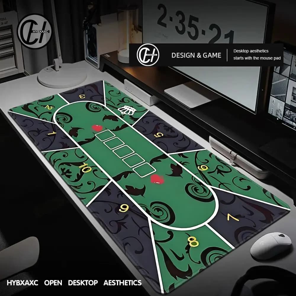 Tappetino per Layout Poker Texas Holdem disponibile tappetino da tavolo Craps e tavolo da Roulette feltro tappetino in tessuto verde tappetino da gioco per ufficio 60x120