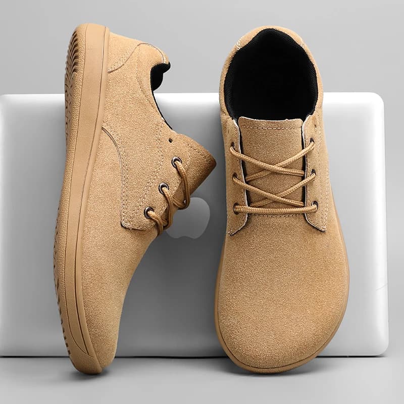 Men's sneaker in wide barefoot canvas and new 2025 Fashionable apartments Soft fall sole zero toe wide light sneakers of large size