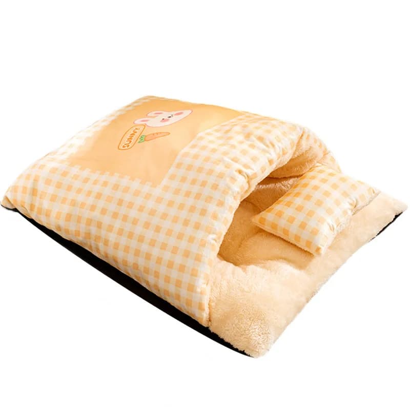 Cuccia per cani/gatti cuccia pieghevole per animali domestici cuccia lavabile rimovibile nido per interni morbido sonno profondo con cuscino cuccioli di gattini