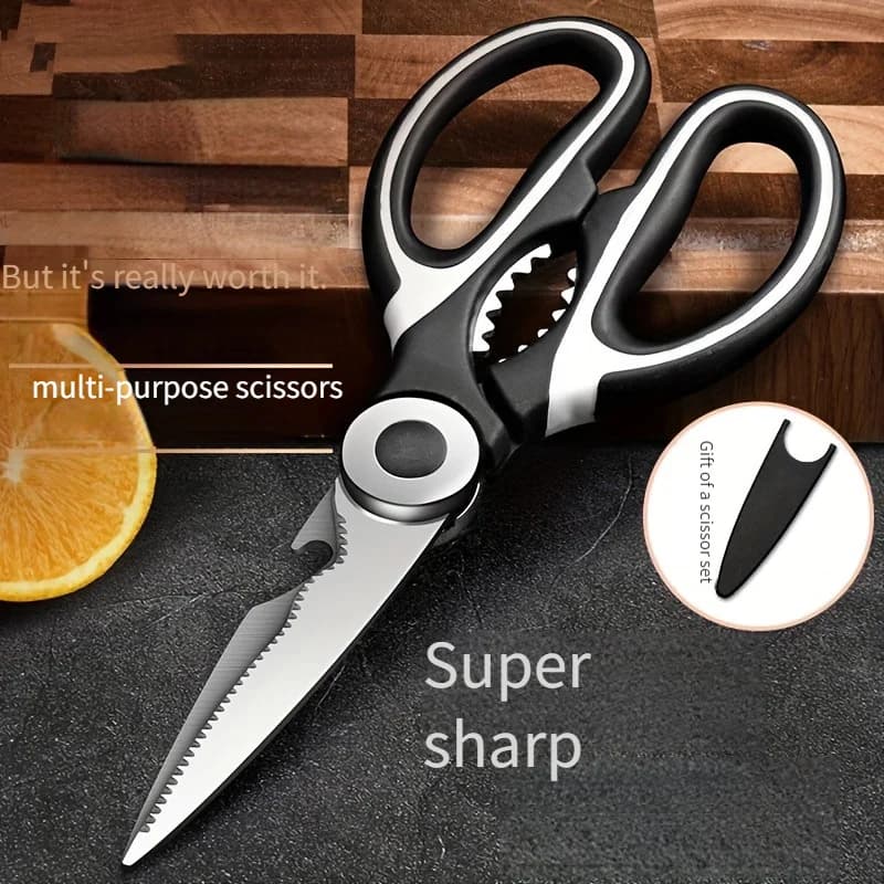 Multifunctional kitchen scissors Meat scissors to cut domestic fish Stainless steel scissors