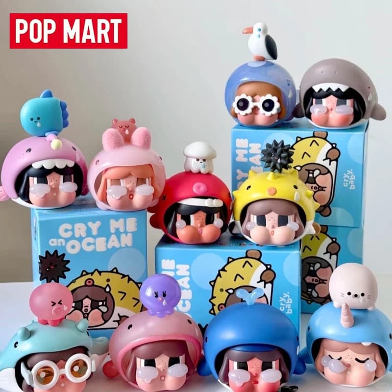 Disponibile Originale Pop Mart Crybaby Cry Me On Ocean Series Blind Box Kawaii Crybaby Action Figure Scatola a Sorpresa Regalo di Compleanno