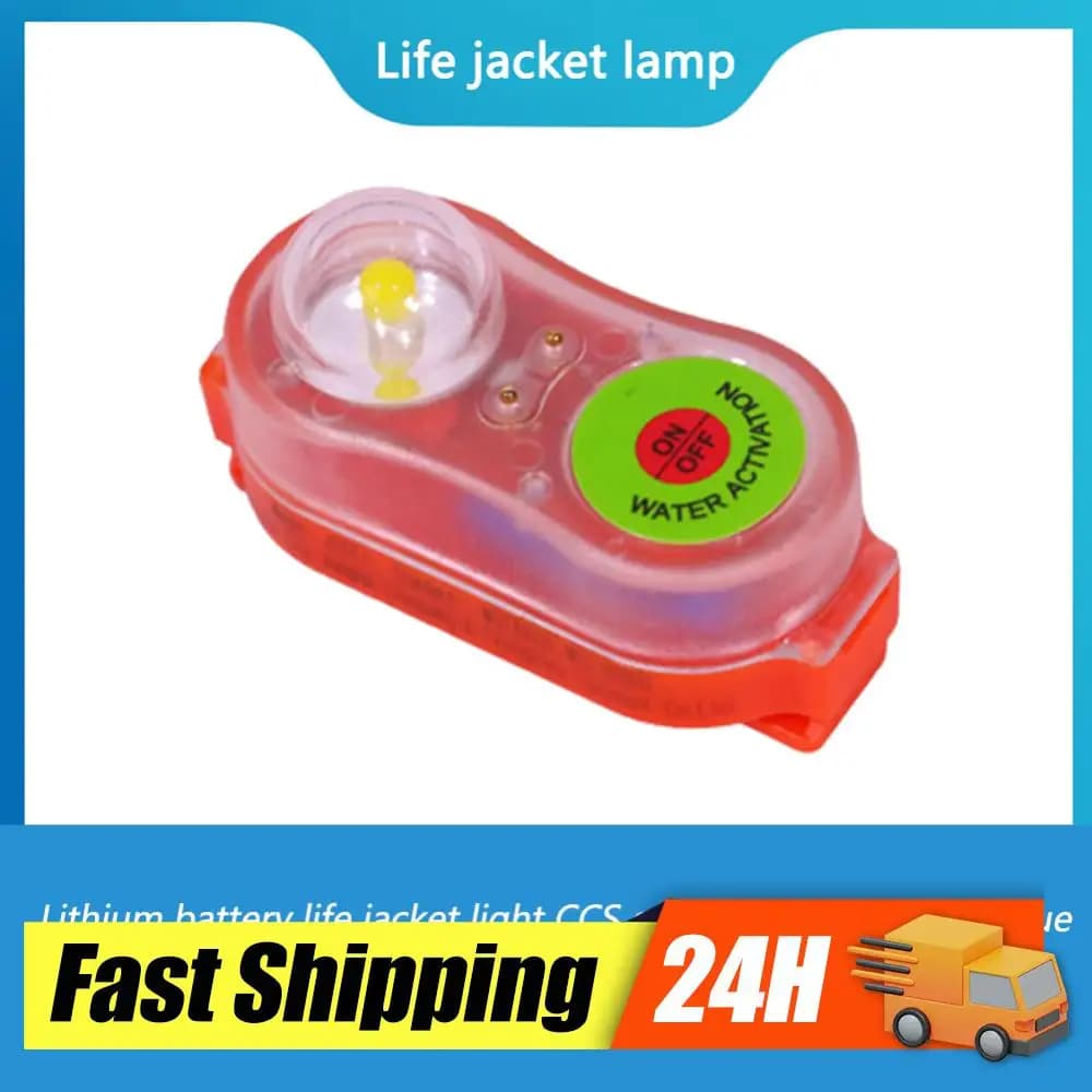 Luce di Emergenza al Litio per Giubbotto di Salvataggio, Lampada di Sopravvivenza per Giubbotto di Salvataggio, Luce di Emergenza per Giubbotto di Salvataggio per Esterni, Accessori per la Sopravvivenza in Acqua