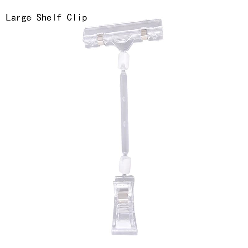 1 pz. Nuovo Espositore in Plastica con Morsetto per Etichette Prezzo, Clip Pubblicitarie, Porta Cartelli