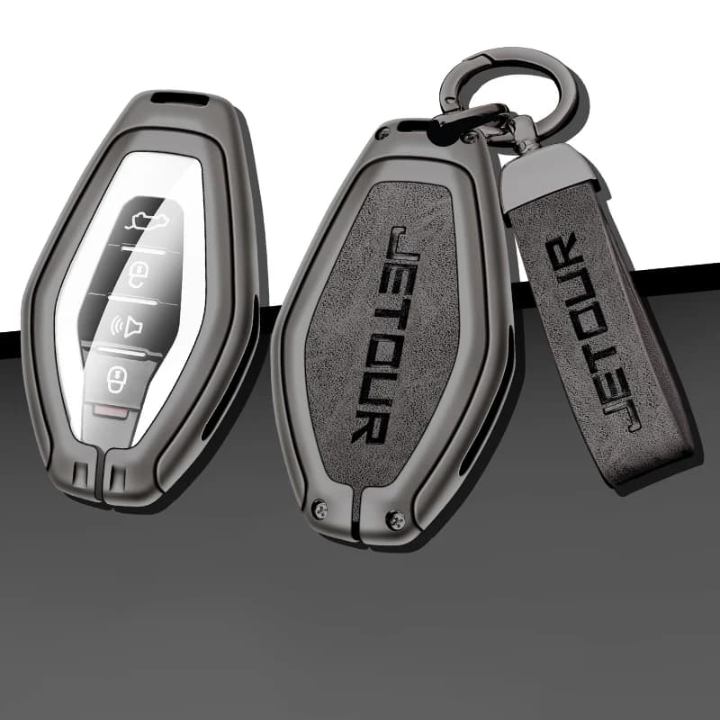 Custodia per chiave a distanza per auto in lega di zinco per Jetour X70 X70plus X90plus custodia protettiva con fibbia accessori interni senza chiave