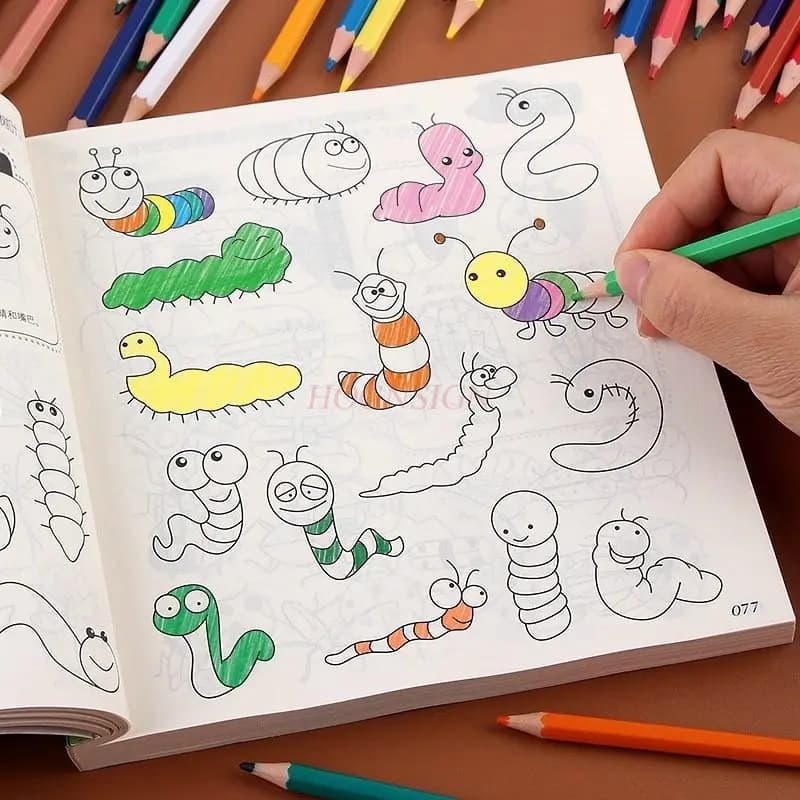 1book Children's Sketching Baby Begins Learning to Draw with Zero Foundation, Color Book