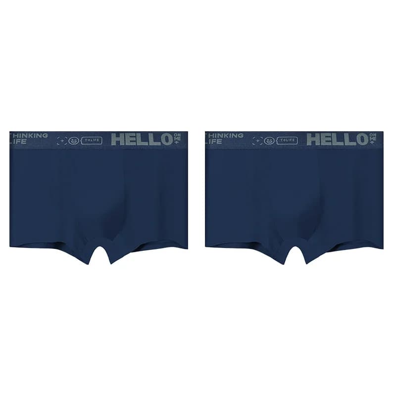 2PCS Men's Ice Silk Panties Sports Quad Shorts Breathable Summer Thin Trend Large Size Pants