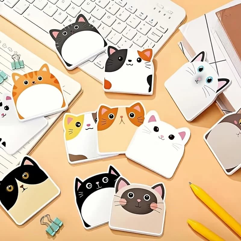 360 adorabili foglietti adesivi con 4 design assortiti, perfetti per la creazione di diari creativi e diverse situazioni di appunti.