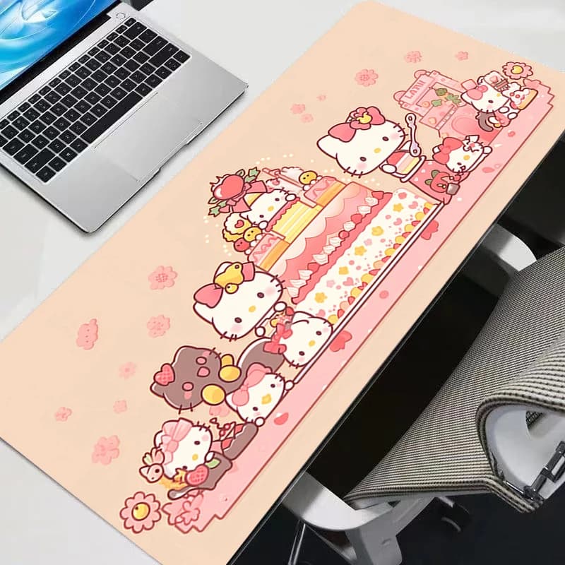 Tappetino per mouse Hello Kitty Anime accessori da gioco tastiera per computer tappeto per giocatori Progettato specifico per i giochi di e-sport tappetino per mouse