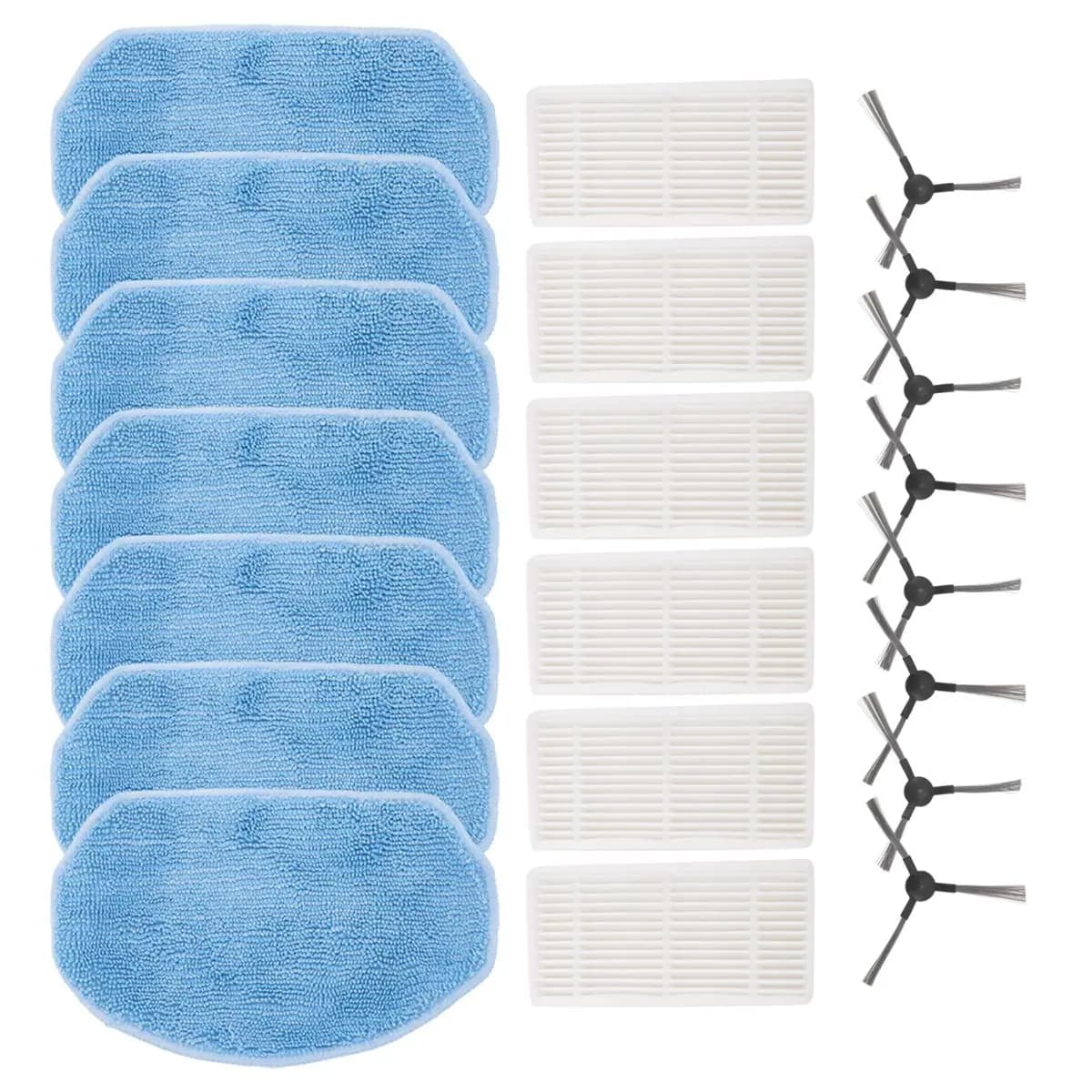Kit di Accessori AA96 21 Pezzi per Robot Aspirapolvere VCR04W, Parti di Ricambio: Spazzola Laterale, Filtro Hepa, Panno per Pulizia