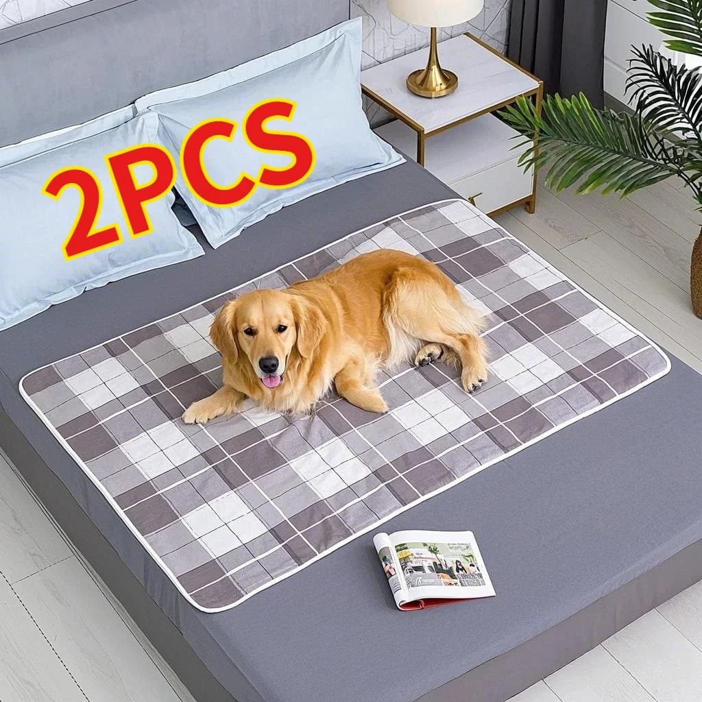 2 Pezzi Tappetini Protettivi per Letto Lavabili Riutilizzabili Assorbenti Antiscivolo per Adulti Cani Gatti Tappetini Spessi per la Cura degli Adulti