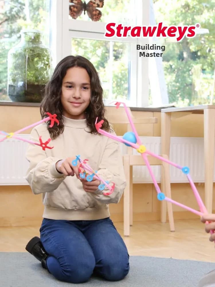 Stkeys Building Blos Giocattoli Educativi per lo Sviluppo del Pensiero Creativo per Bambini dai 5 Anni in Su Kit di Costruzione con Piastrelle Magnetiche