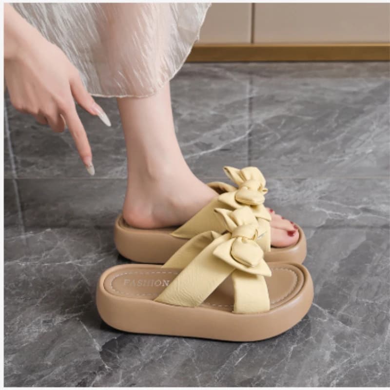 Ciabatte estive di nuova tendenza, sandali casual alla moda con suola spessa, scarpe da donna, mezza pantofole