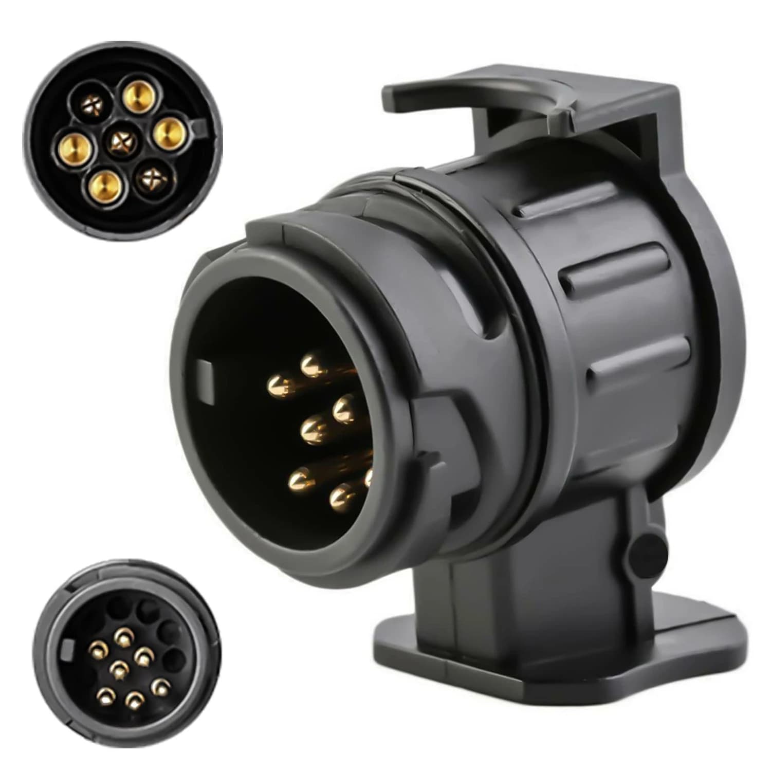 13 Pin to 7 Pin Trailer Adaptor Caravan Truck Towbar Car Towing Plug Adapter 12V Waterproof Electric Socket Converter Connector