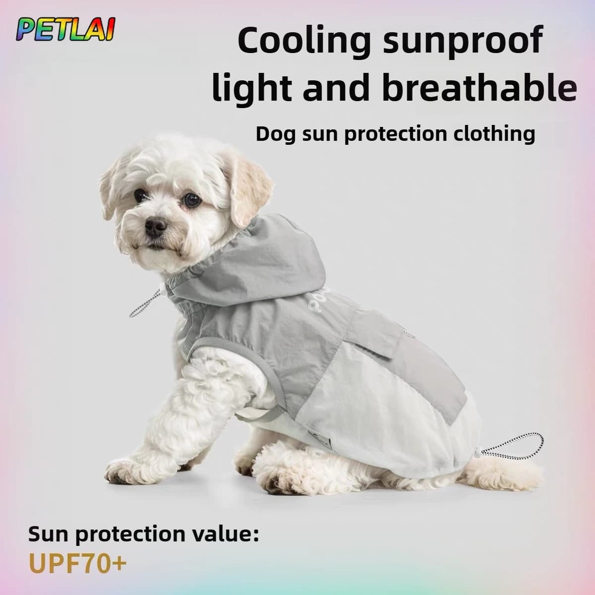 Abbigliamento Protettivo per Cani Contro il Sole, Giacca Rinfrescante Anti-UV UPF, Gilet Sottile Estivo, Cappotto Rinfrescante per Cani