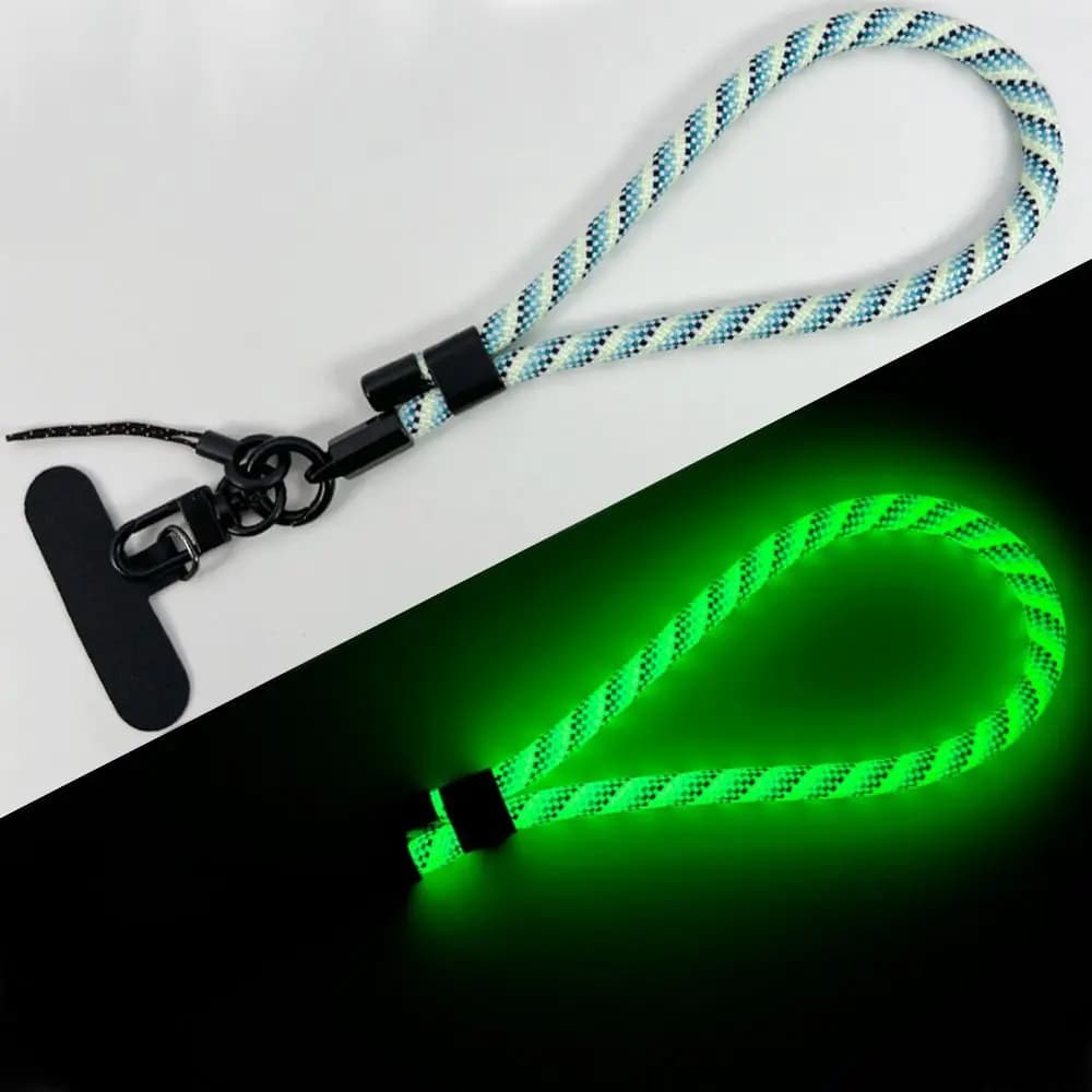 Creative Hand-made Luminous Phone Corset Hand-Removable Wrist Straps Anti-Smarriage Adjustable Cuff Corda Keychain for Hanger
