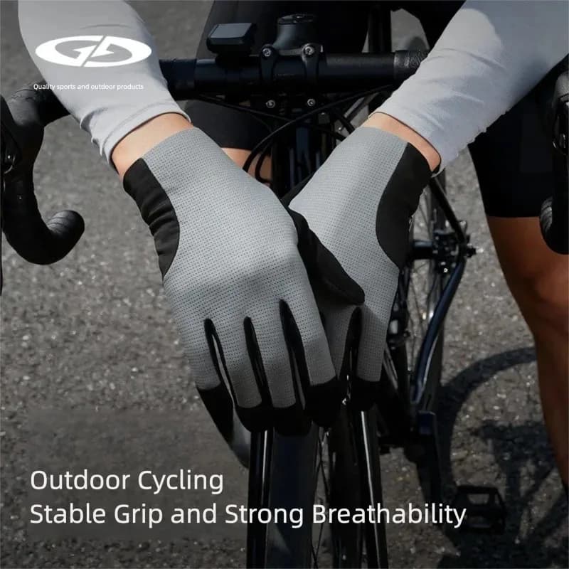Guanti da ciclismo unisex, guanti da bicicletta da strada, moto, guanti antiscivolo touch screen, guanti a dita intere traspiranti e resistenti all'usura