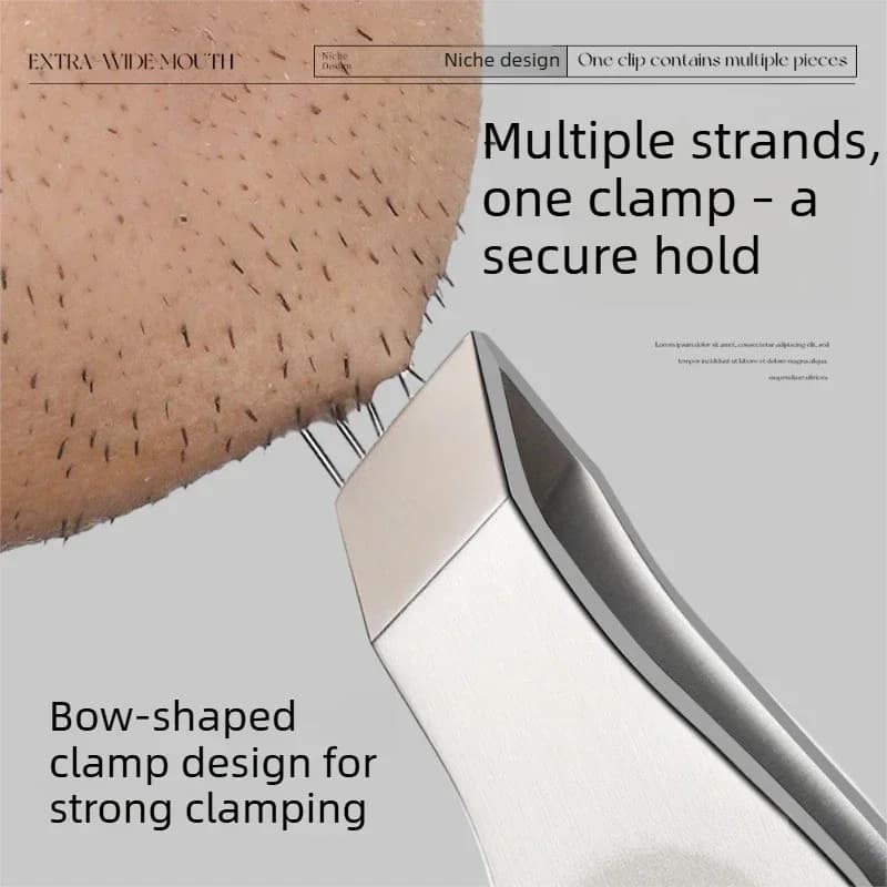 Stainless Steel Grips for Barba and Baffi with Precision Gripping for Face Peep Care, Professional Use for Baffi
