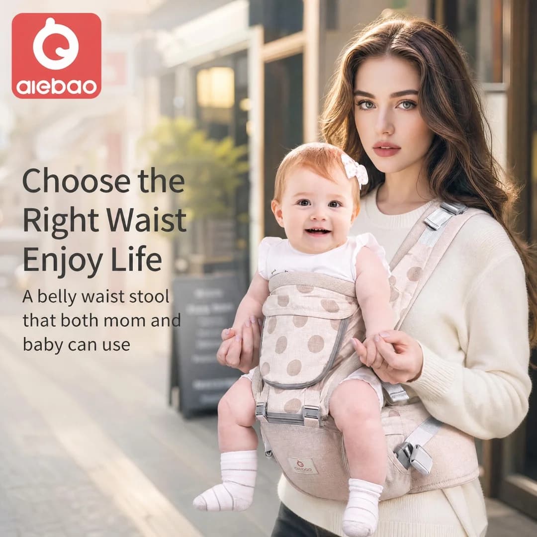 Baby lumbar stool carrier, multi-functional diagonal hugging type for all seasons, does not strangle shoulders, frees hands, bre