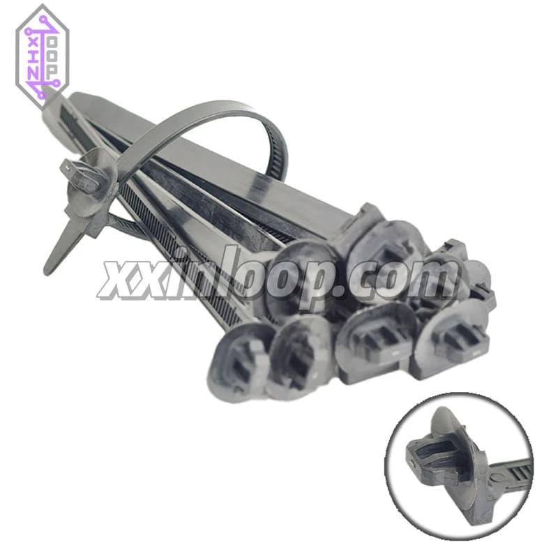 Fascetta per Cavi PP9102301 CS03 PA66 con Foro Ovale per Spessore Pannello da 0,8 a 3,5 mm e Diametro Fascio da 3,0 a 35,0 mm