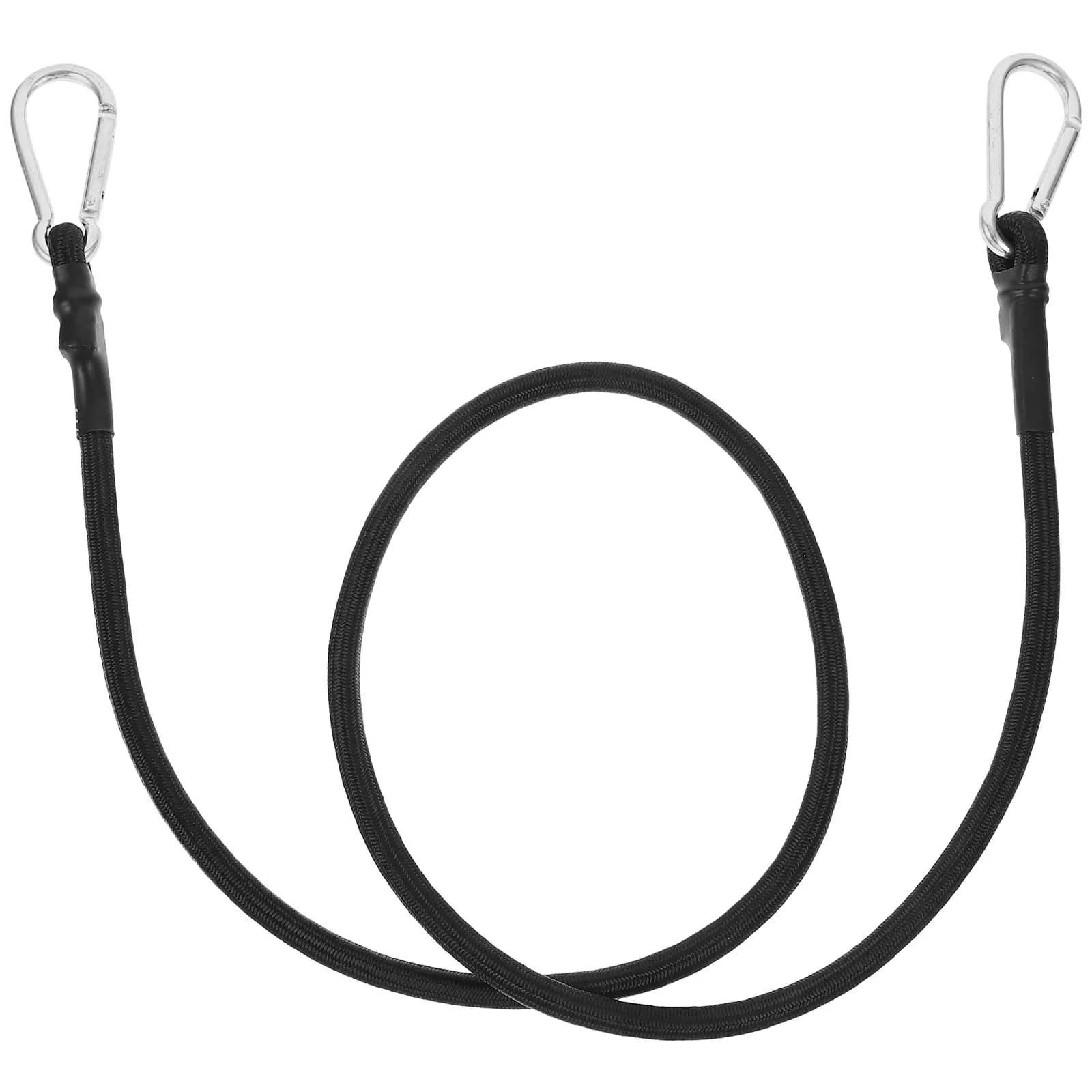 Corda elastica nera con moschettone per moto, cinghia per bagagli, corda per auto elettriche, accessori per il ciclismo all'aperto
