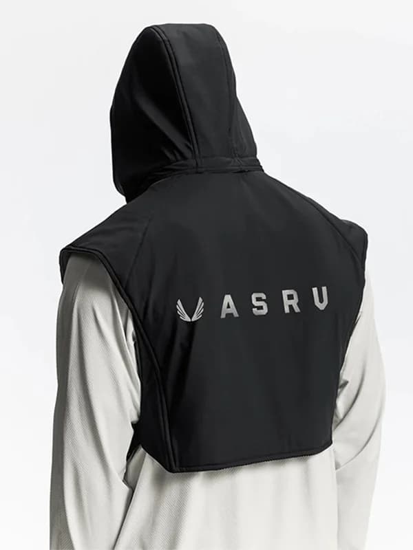 Gilet da uomo riflettente impermeabile con cappuccio, giacca da corsa senza maniche, palestra all'aperto, giacca a vento traspirante, abbigliamento sportivo per allenamento notturno