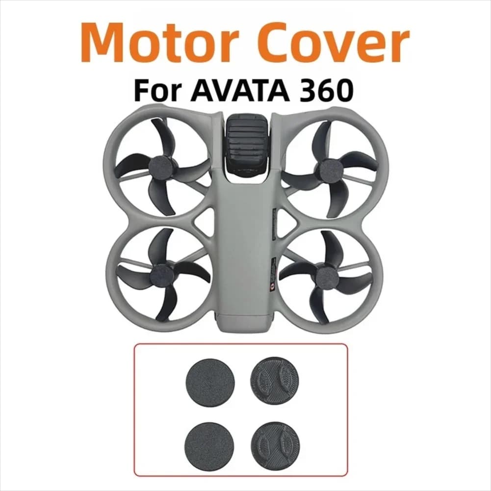 4pcs Motor Cover For AVATA 360 Drones Black Plastic Protection Covers 4.3x4.3x0.6cm Dust Moisture Resistant Camera Repair Part