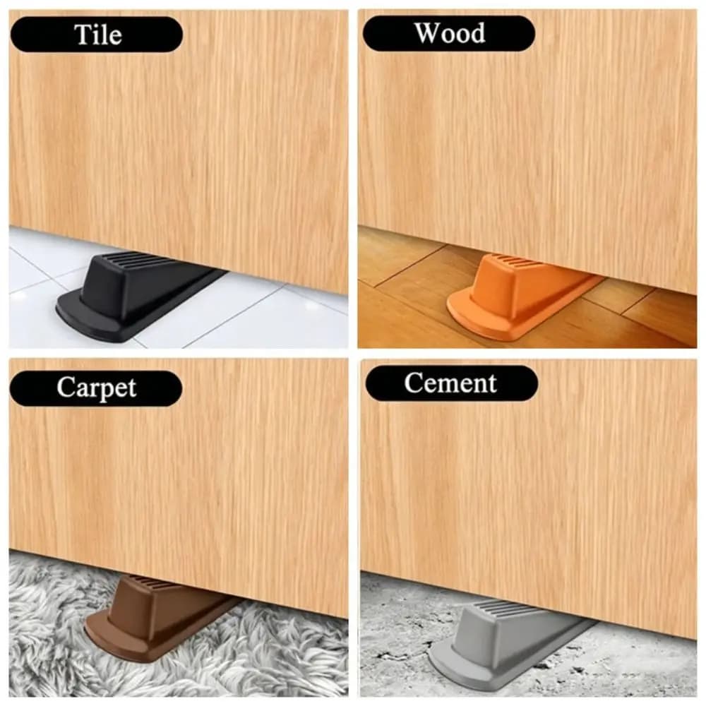 Safety PVC Door Stopper Rubber Anti Collision Door Top Non Slip Punch-free Door Holder Office