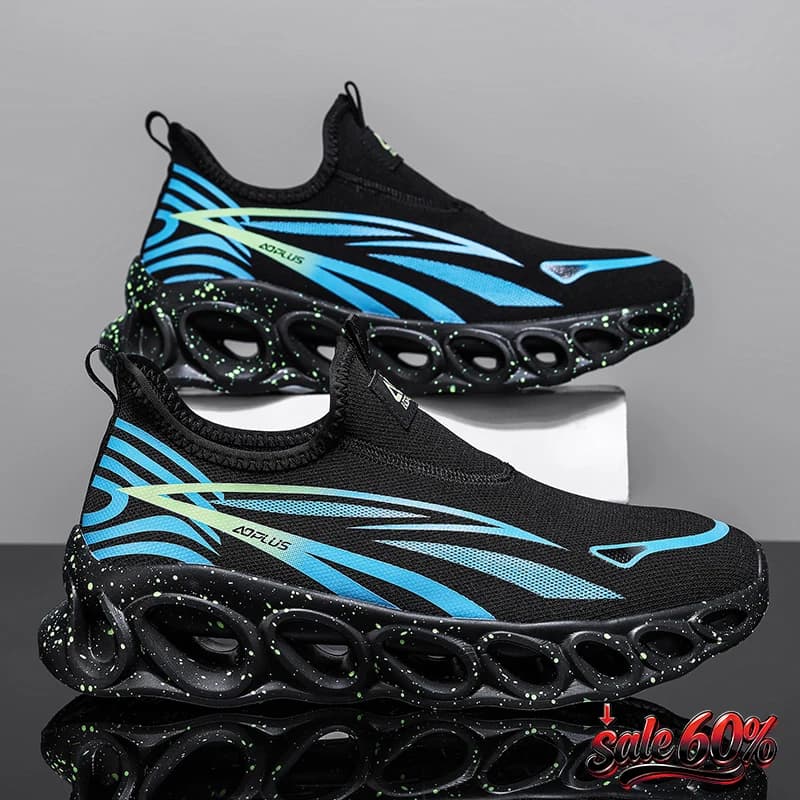 2026 Men Slip On Athletic Sneakers Breathable Cushion Running Shoes Anti Slip Light Training Sports Footwear Walking For Male