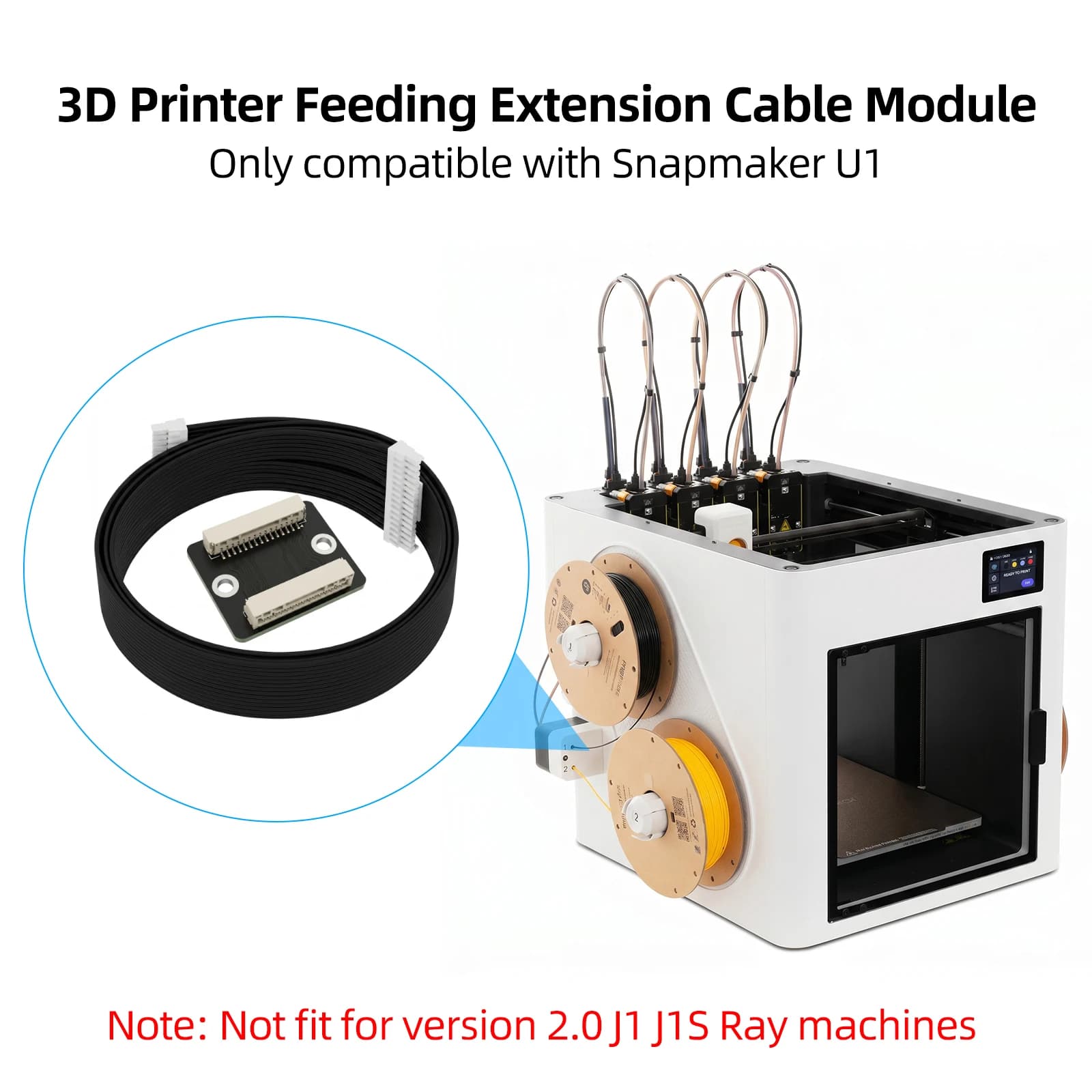 Extension Line Feed Module Adapter Board And Extended Flat Cable Suitable For Snapmaker U1 3D Printer Accessories
