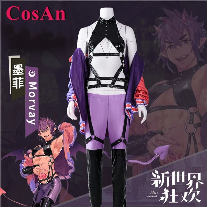 CosAn Anime Game Nu: Carnival Morvay Costumi Cosplay Uniformi alla Moda Set Completo Abbigliamento per Feste di Halloween e Giochi di Ruolo S-XXL Nuovo