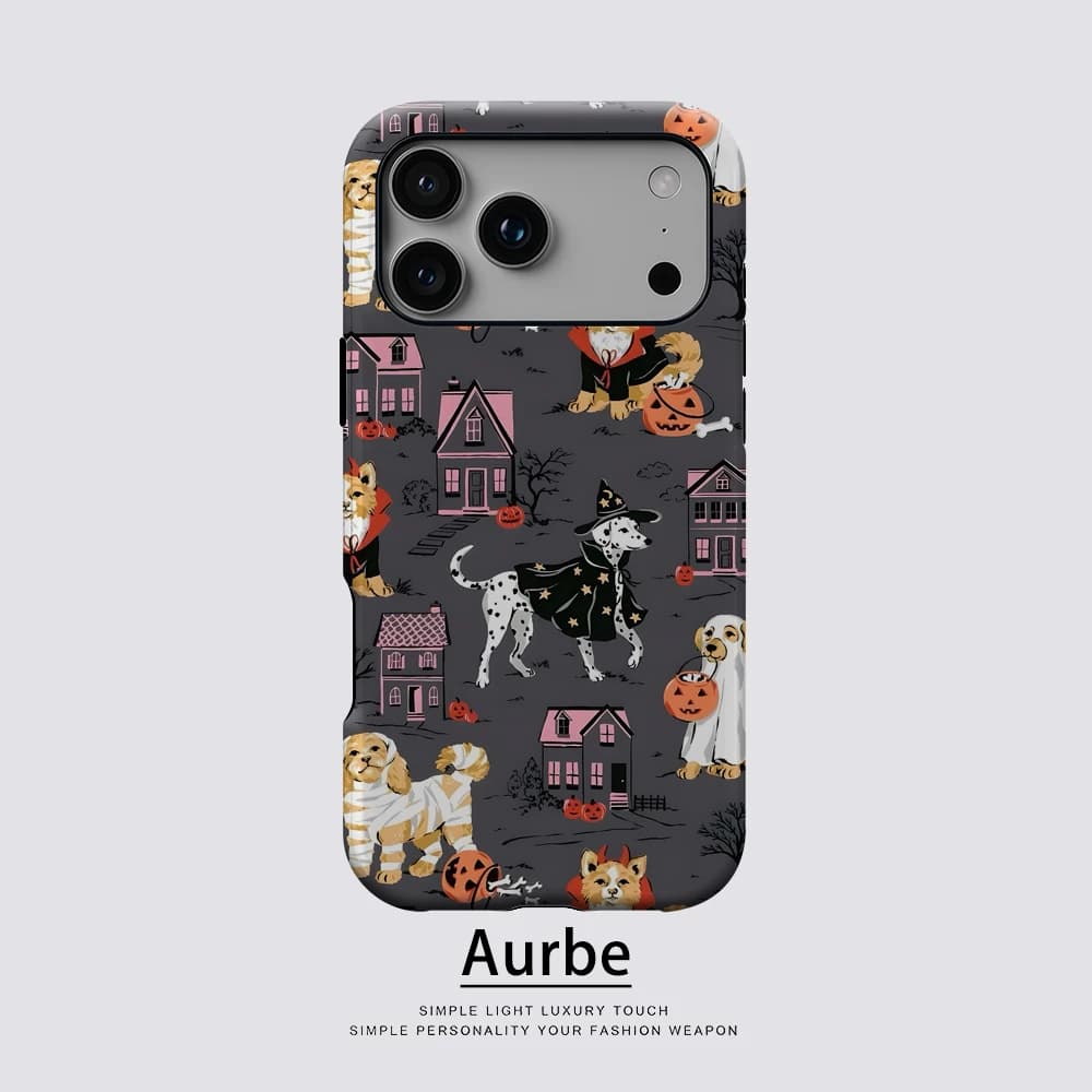 Costume Dogs Spooky For Magnetic Phone Case For IPhone 17 16 15 14 13 Pro Max Plus Single Double-Layer Tough Case